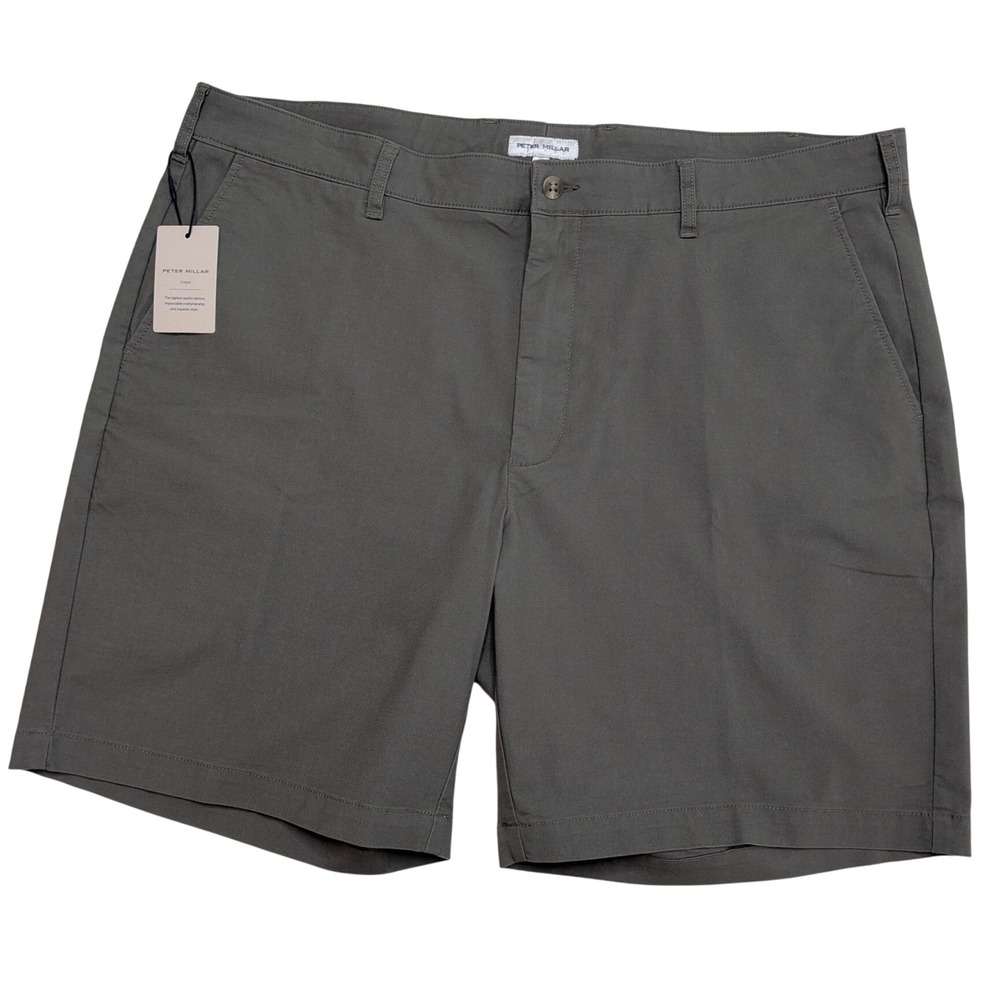 NWT Peter Millar Crown Shorts Mens 40 Basalt Gray 8" Stretch Golf MF25B16